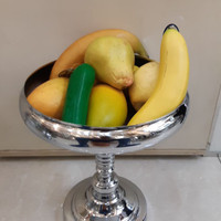 میوه خوری استیل پایه بلند در دو سایز