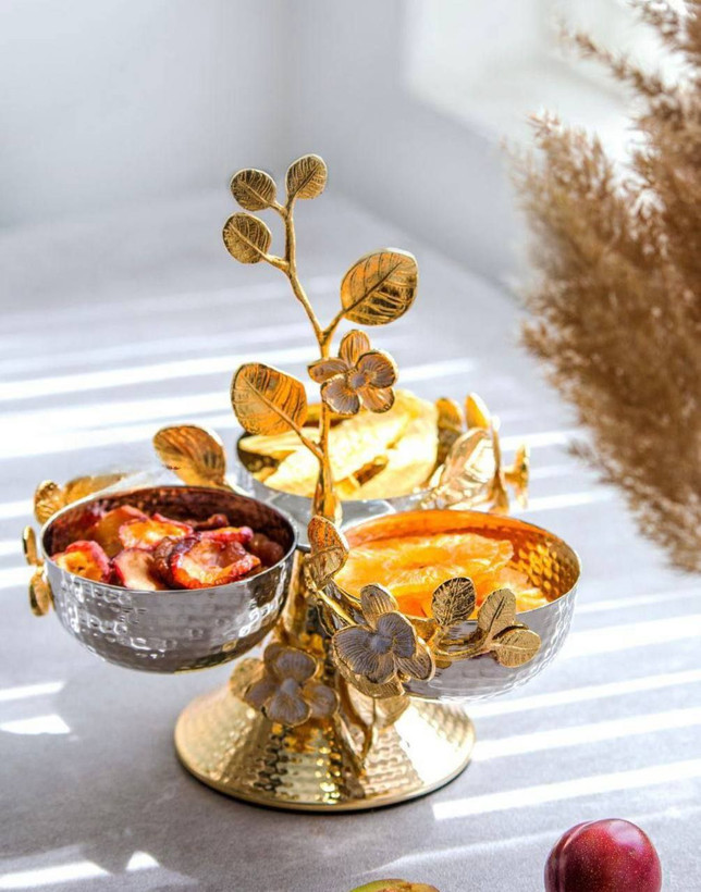 اردوخوری 3خونه ارکیده برنجی هندی