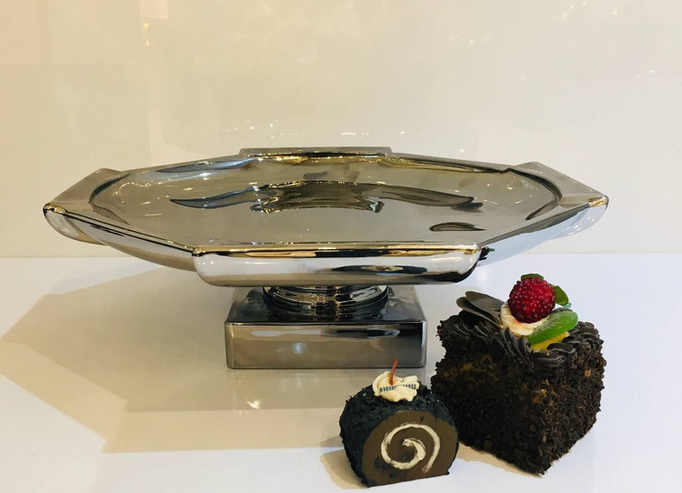 شیرینی خوری پایه دار کروم