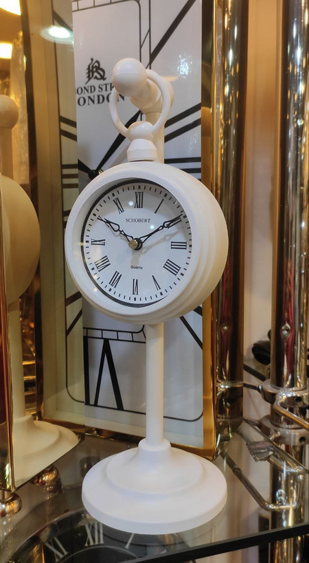 ساعت پایه دار رو میزی سفید